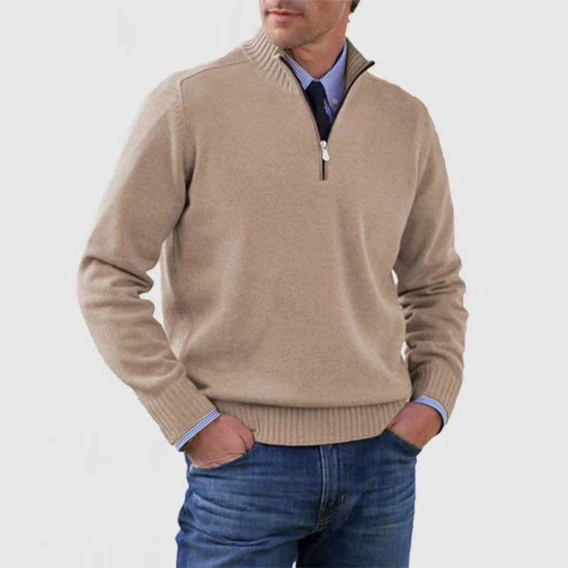 Men's Fashion Half-Zip Cardigan Sweater