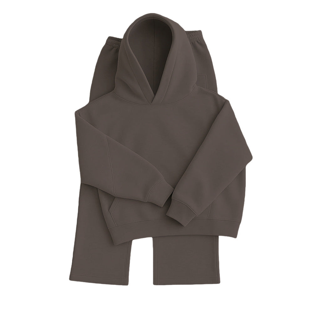 Autumn/Winter Hoodie Set, Loose Fit, Sporty Hooded Two-Piece Set, Casual Sweatshirt and Pants, European and American Style Men's Export Clothing