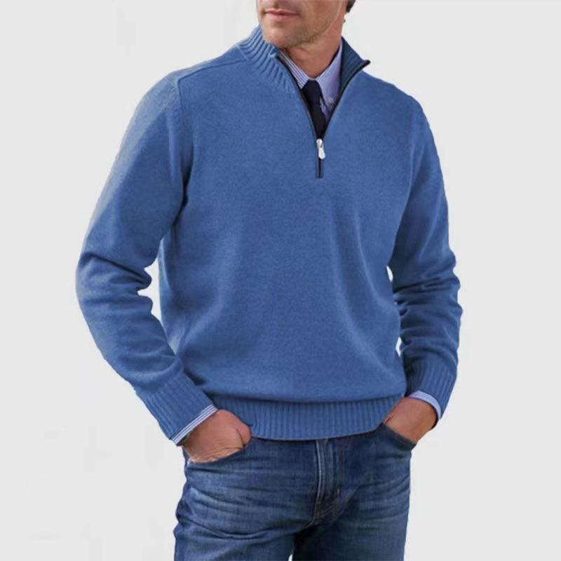 Men's Fashion Half-Zip Cardigan Sweater