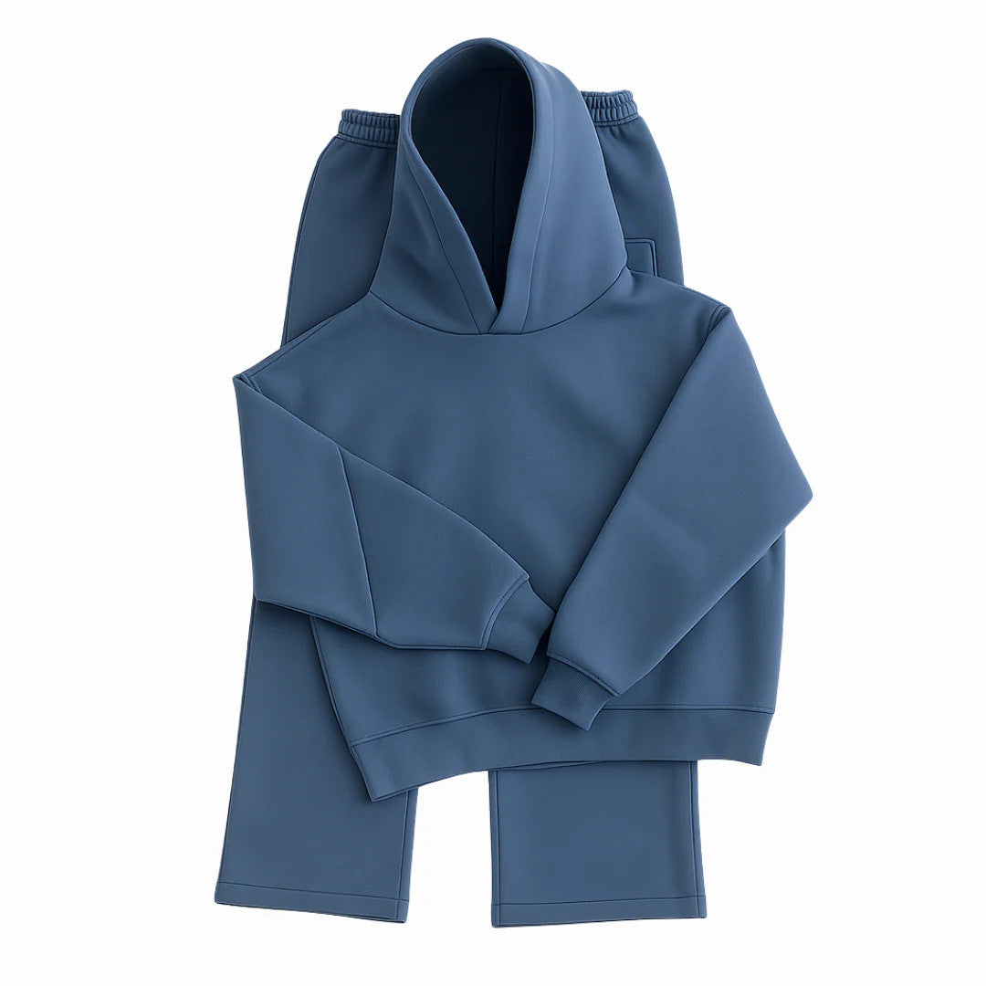 Autumn/Winter Hoodie Set, Loose Fit, Sporty Hooded Two-Piece Set, Casual Sweatshirt and Pants, European and American Style Men's Export Clothing