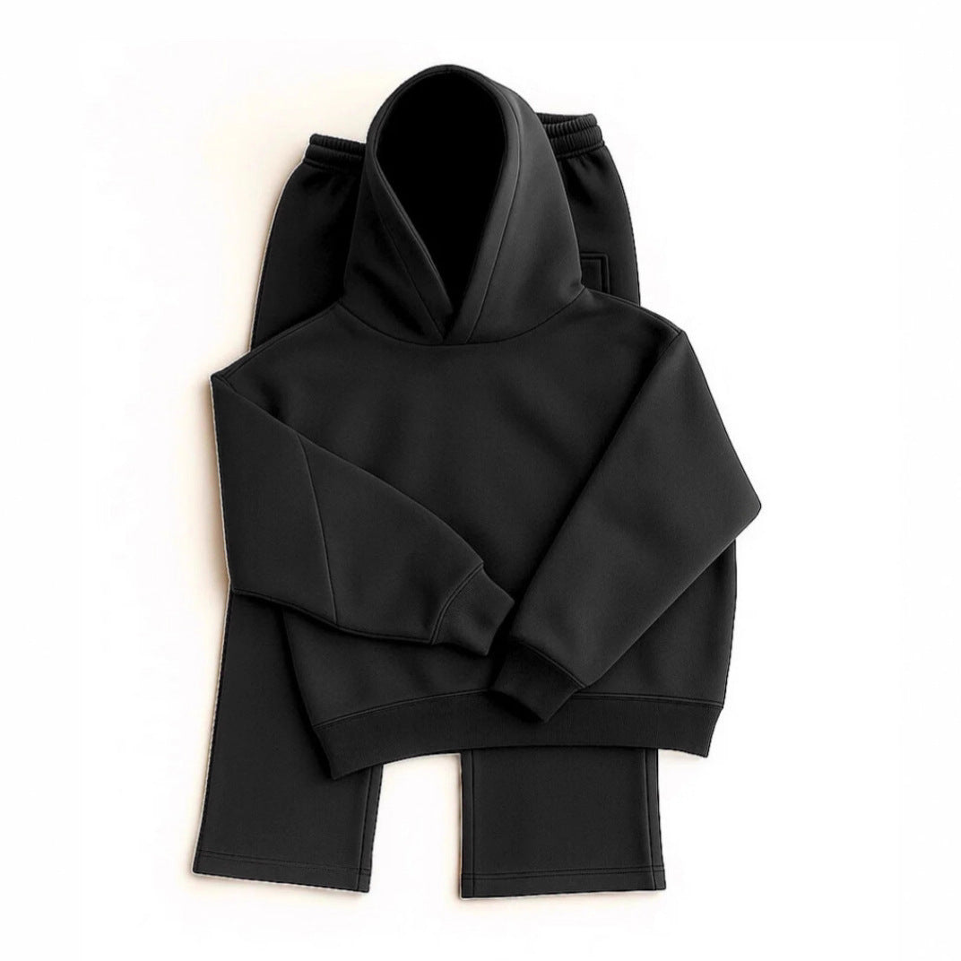 Autumn/Winter Hoodie Set, Loose Fit, Sporty Hooded Two-Piece Set, Casual Sweatshirt and Pants, European and American Style Men's Export Clothing