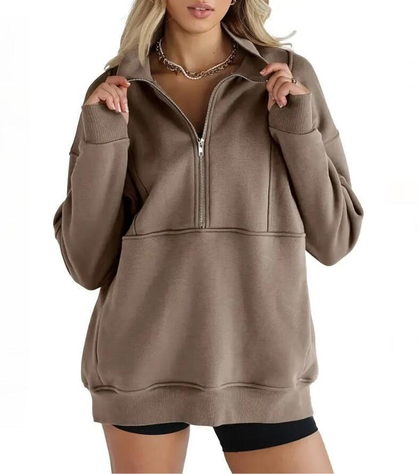 CozyZip Lapel Everyday Pullover Comfort